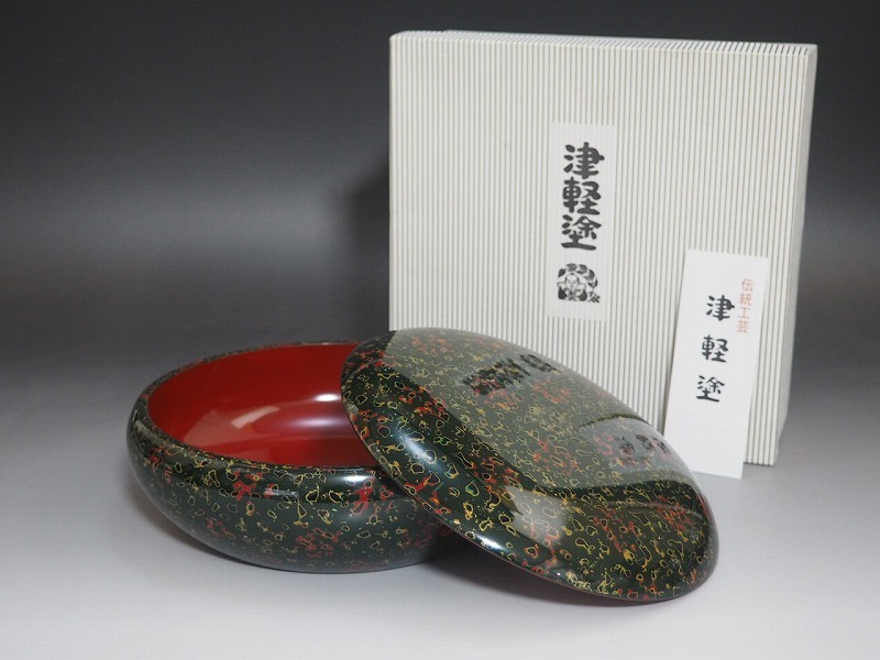 3616) 本格 津軽塗 村田工芸 器 菓子鉢