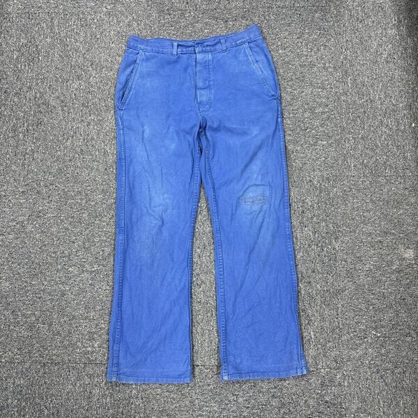 ユーロヴィンテージ50-60s フレンチワークパンツ コットンツイル W31