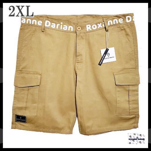カーキ 2XL メンズ 短パン ハーフパンツ ショート丈