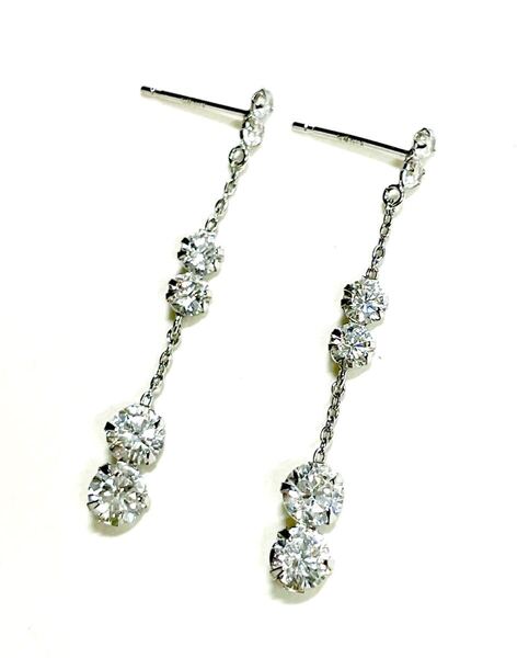 ☆K10WG ジルコニア ピアス☆