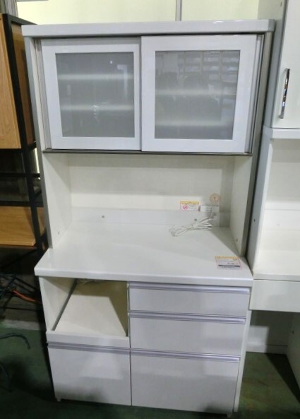 パモウナ レンジボード 食器棚 幅140cm 中古 - 収納家具