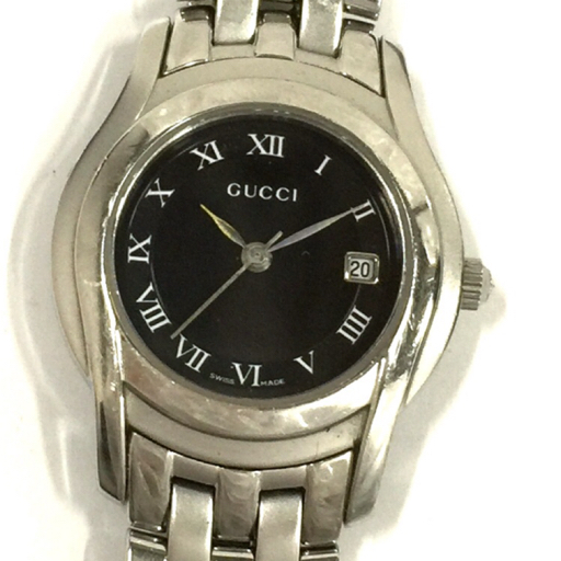 GUCCI グッチ 5500L シェリーライン 腕時計 白文字盤 クオーツ デイト SS ラウンドフェイス 【471】 の購入なら「質」の大黒屋（公式）