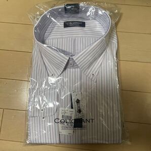 送料無料 新品 COLIORANT 長袖ボタンダウンシャツ 48-88 ストライプ柄 ストレッチ 形態安定 送料込み