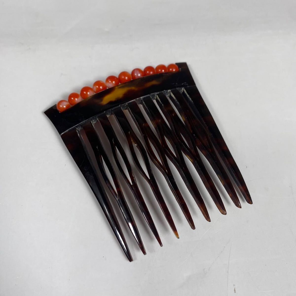 本鼈甲製橘模様の櫛 金蒔絵櫛 【生南】刻 鍔、刀装具