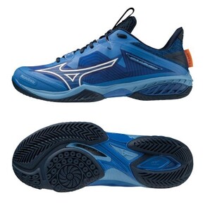 【71GA227006 25.0】MIZUNO(ミズノ) バドミントンシューズ ウェーブクローNEO2 ブルー/ホワイト 新品未使用 3E相当