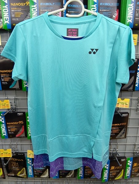 【20809 (048) L】YONEX(ヨネックス) ウィメンゲームシャツ ウォーターグリーン L 新品未使用 バドミントン テニス 定価4400円
