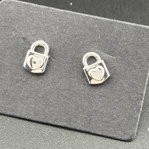 【新品】格安!即日発送◆収納ケース付◆樹脂ピアス ポスト キャッチ付 金属アレルギー対応 ワンポイント スタッドピアス◆鍵 no221