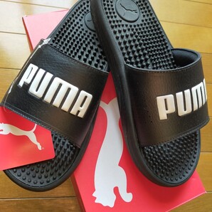 PUMA プーマ ソフトライド マッサージ スライド サンダル 25cm ブラック 黒 定価6050円 タグ付き ビーサン スリッパ y10614-1-H
