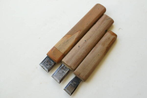 2415_22【送料無料】彫刻刀 鑿 3本セット japanese carpenter chisel nomi
