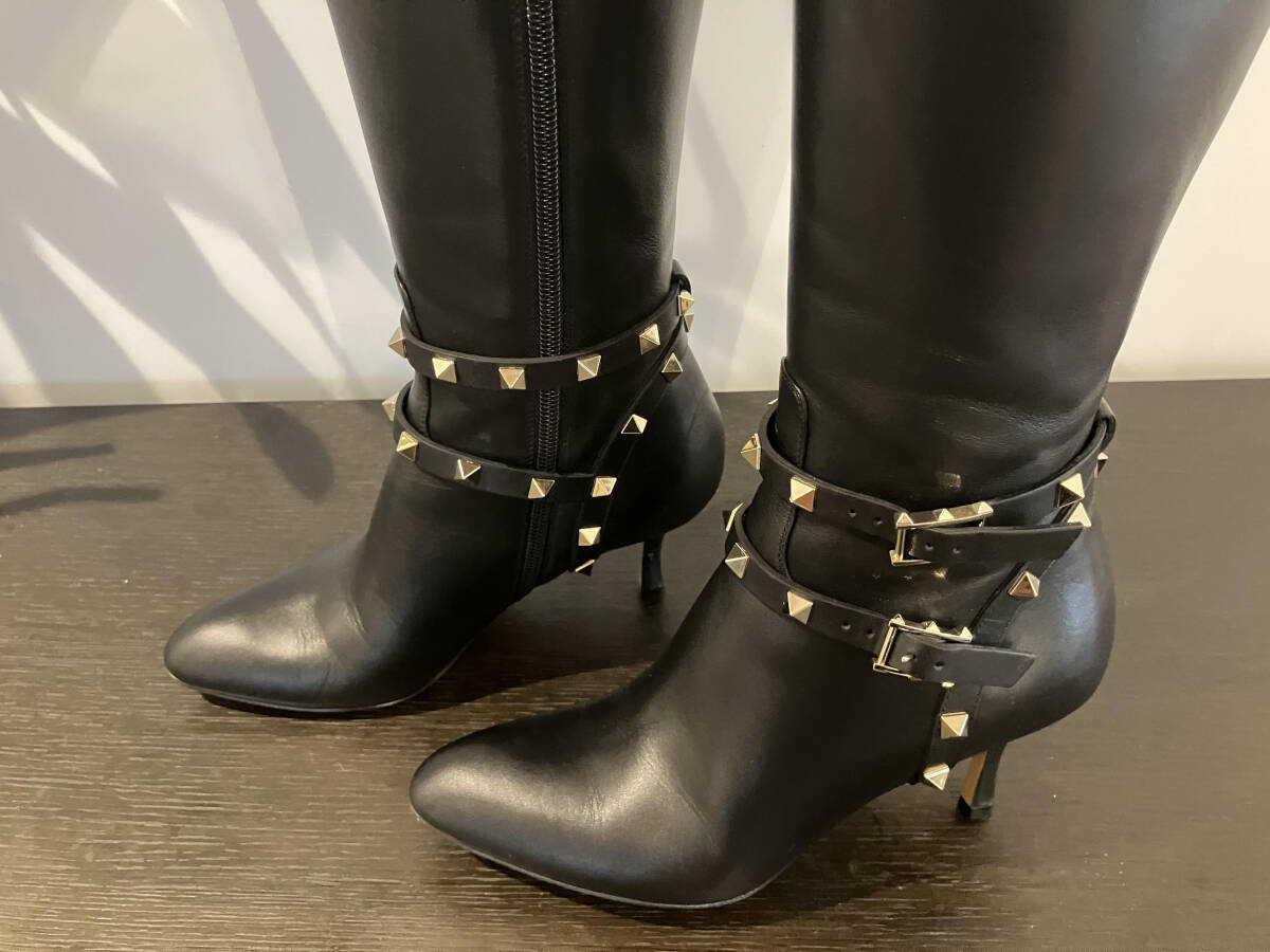 Yahoo!オークション -「valentino ロックスタッズ ブーツ Yahoo!オークション -「valentino ロックスタッズ ブーツ