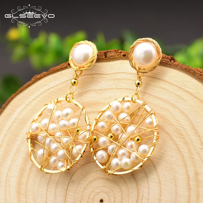 ピアス 白 ホワイト ラウンド ドロップ パール レディース ナチュラル フレッシュ 水 ガール パーティ ギフト BOHO ファイン