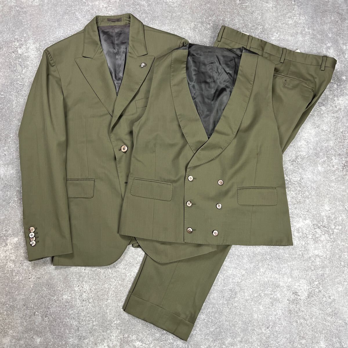 wolfman様専用)GABRIELE PASINI ベロア3ピーススーツ美品