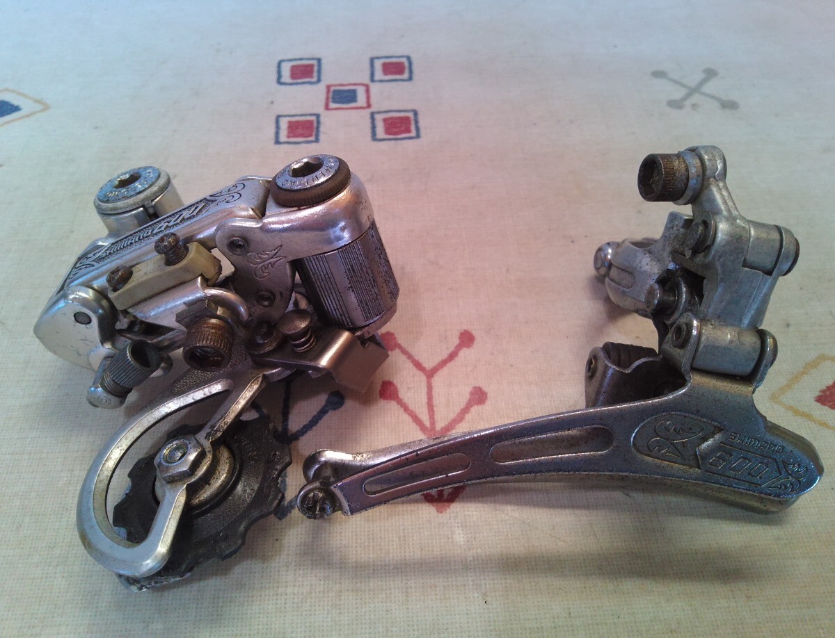 USED Vintage Shimano 600 Front and Rear Derailleur set 2x6