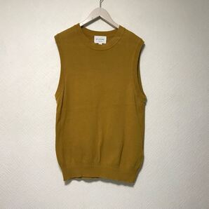 本物スティルバイハンドSTILLBYHANDコットン麻リネンニットベストジレメンズサーフビジネススーツモードゴルフドレス日本製46Mグリーン緑