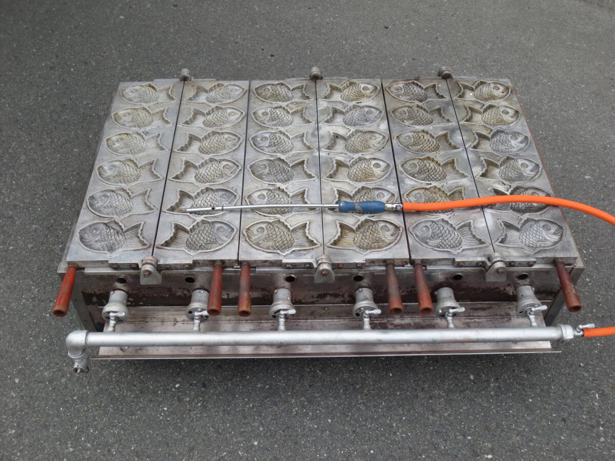 追加清掃 写真入替 たい焼き器 業務用 3連 15匹 都市ガス