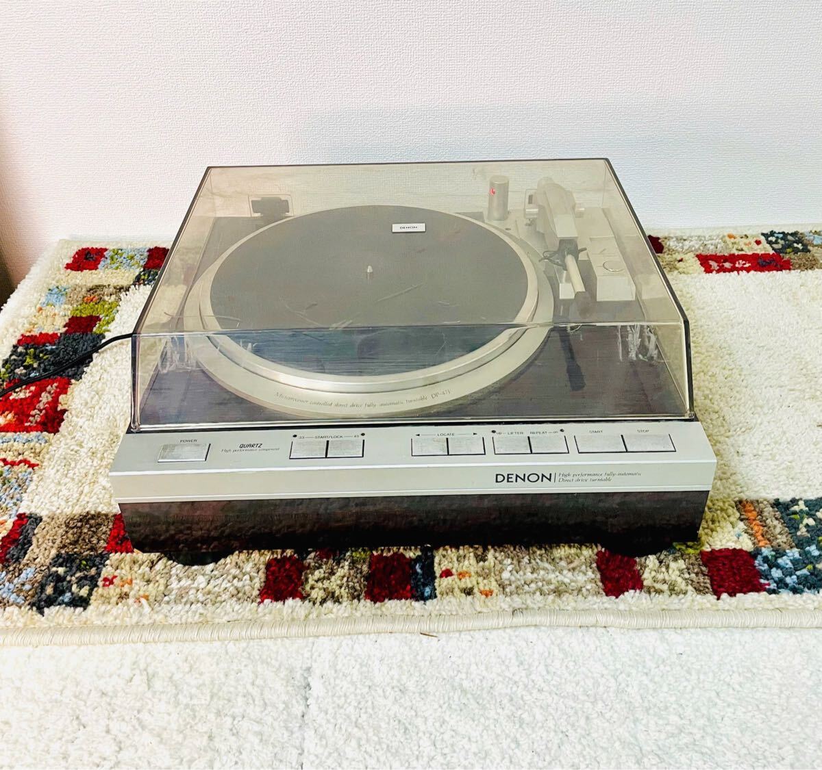 DENON DP-47F 作動確認スミ カートリッジ（AT10G RD）付 取説付 中古 - レコードプレーヤー
