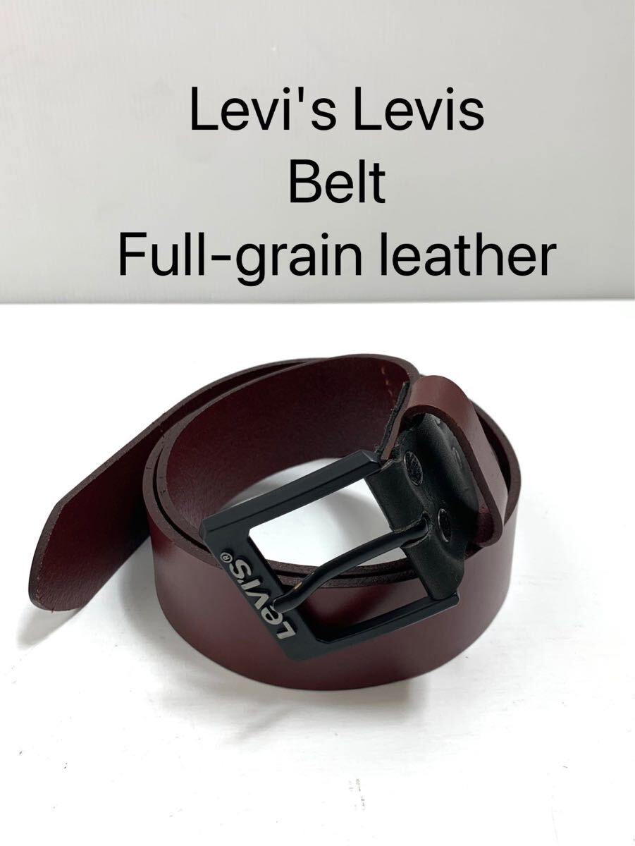 LEVI'S MEN'S CONTRAST BELT Brown フルグレインレザー（Full-grain leather) size 30/32