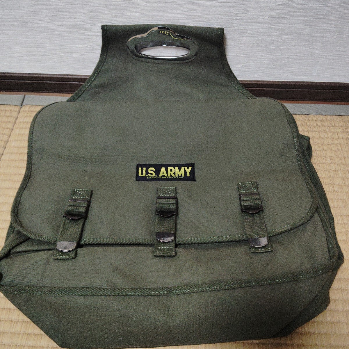 当時物 Lサイズ 立花 バッグ 金ロゴ カスタムブランド US ARMY 当時物 Lサイズ 立花 バッグ 金ロゴ カスタムブランド US ARMY