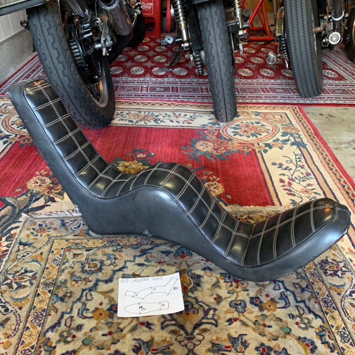 希少★当時物★AEE seat★70s★CHEETAH King&Queen★リジットフレーム用★パンナックル ショベル アイアン chopper チョッパー ボバー