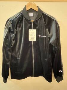 “新品” タグ付き Champion チャンピオン ジャージ 黒 ベロア生地 M ゴージャス系
