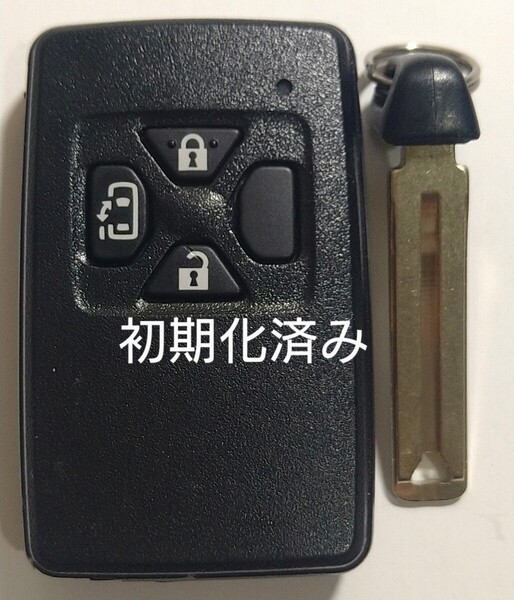 初期化済トヨタ純正スマートキー3ボタン70ノアヴォクシーアルファードヴィルファイア基盤番号271451-6230ノーカットキー付き新品電池付き⑲