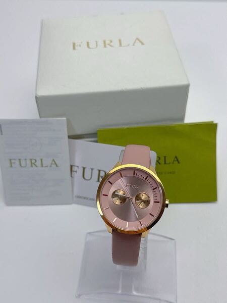 S245 美品 フルラ FURLA 腕時計 レディースMETROPOLIS メトロポリス ピンク
