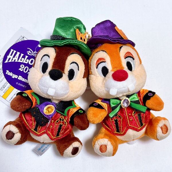 お顔厳選 チップ デール ぬいぐるみバッジ ハロウィン ディズニー 2024 TDR チップとデール チップ&デール