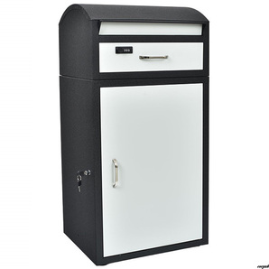 【投函口には庇と蓋があり、雨水やゴミの侵入を防止】宅配ボックス 大容量 ポスト一体型 スタンド付き 盗難防止機能 防水仕様