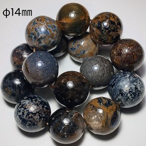 ピーターサイト ブレスレット 14mm 17cm テンペストストーン