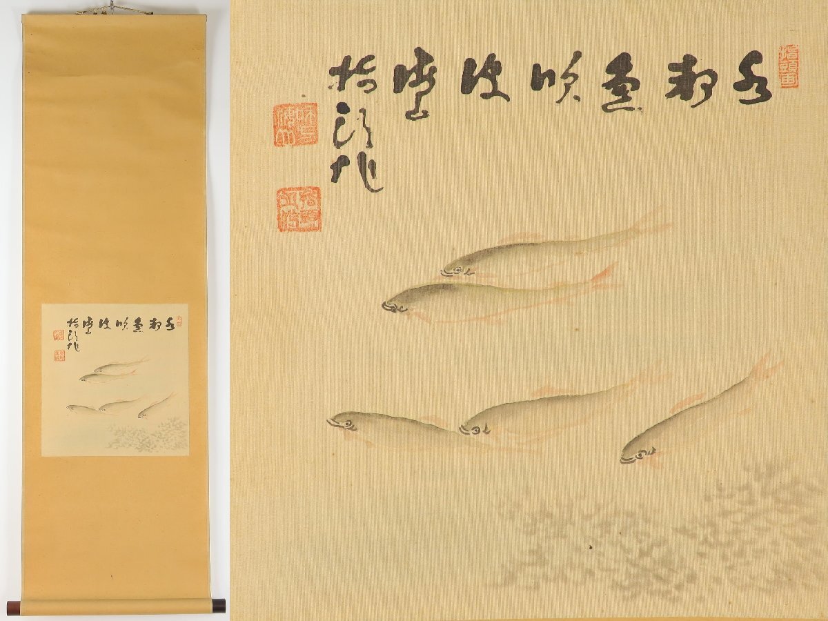 海山指頭作「梅」 掛け軸