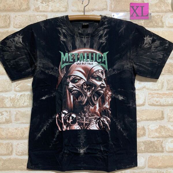 メタリカ Metallica Tシャツ XL サイズ SAD BUT TRUE タイダイ ムラ染 半袖 絞り染め