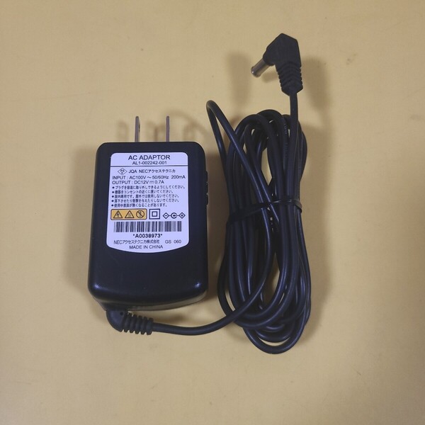 0113-7 ◆◇送料無料 NEC ACアダプター AL1-002242-001 DC12V 0.7A ◇◆