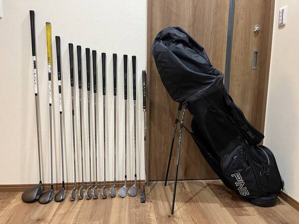 PING G25 G20 ピン 12本セット メンズクラブセット 黒ドット 初心者 ドライバー ユーティリティ アイアン ウエッジ パター