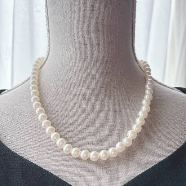 ネックレス パール 7mm ショート 48cm フォーマル ☆Vintage jewelry accessories R0254