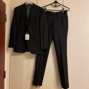 新品未使用★RICHARD JAMES スーツ★ 34A セットアップ リチャードジェームス ブラック ウール 上下セット スラックス ジャケット 黒