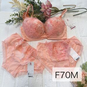 【新品】wacoal パルファージュ 32 リボンブラ ショーツ2枚F70MOR ワコール parfage サルート salute