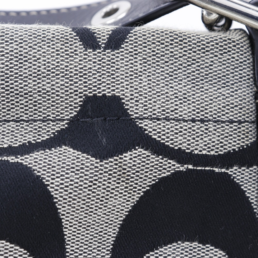 COACH コーチ シグネチャー F15067 ショルダーバッグ キャンバス 黒/グレー レディース【R222123024】中古 COACH コーチ シグネチャー F15067 ショルダーバッグ キャンバス 黒/グレー レディース【R222123024】中古