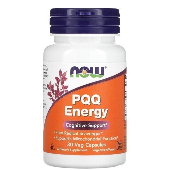 NOW Foods PQQ エナジー ナウフーズ ピロロキノリンキノン ビタミンB12 カルニチン コエンザイムQ10 サプリメント ベジカプセル 30粒