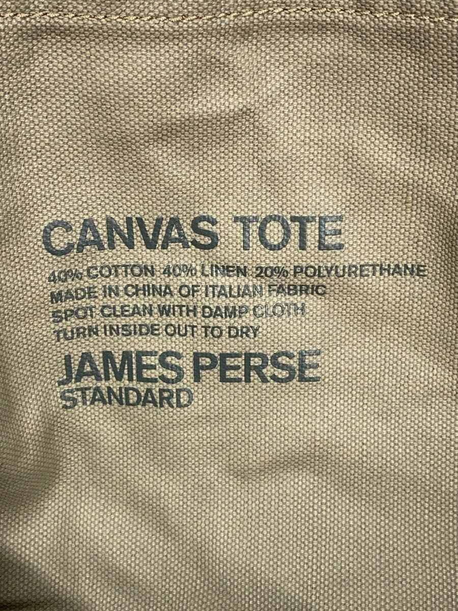 JAMES PERSE◆トートバッグ/キャンバス/BEG/無地// JAMES PERSE◆トートバッグ/キャンバス/BEG/無地//