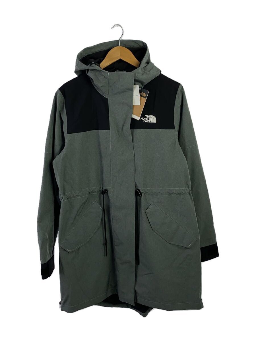 THE NORTH FACE◆W METROVIEW TRENCH/タグ付き/L/ナイロン/GRY/NF0A4AM1GVD-L