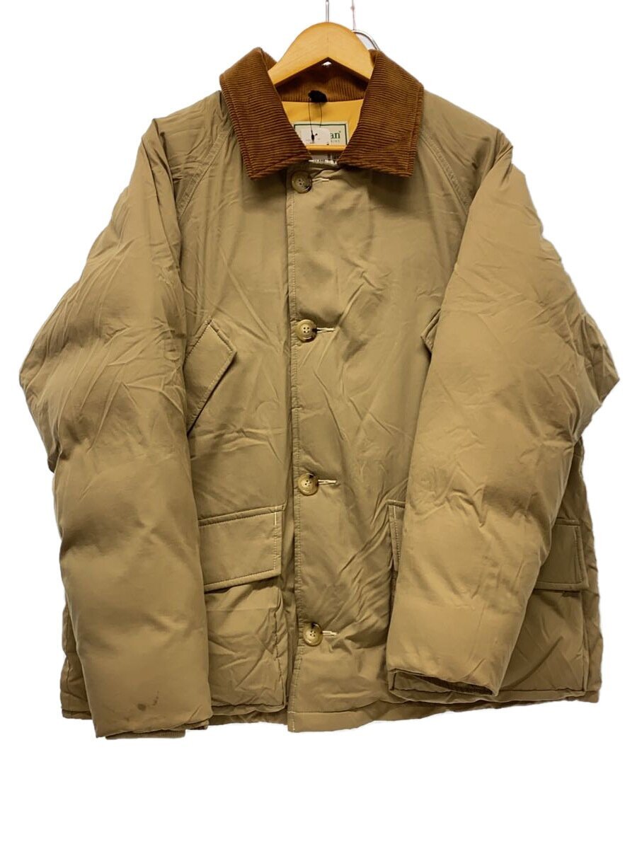 L.L.Bean◆ダウンジャケット/M/ナイロン/BEG/無地/3575-4034