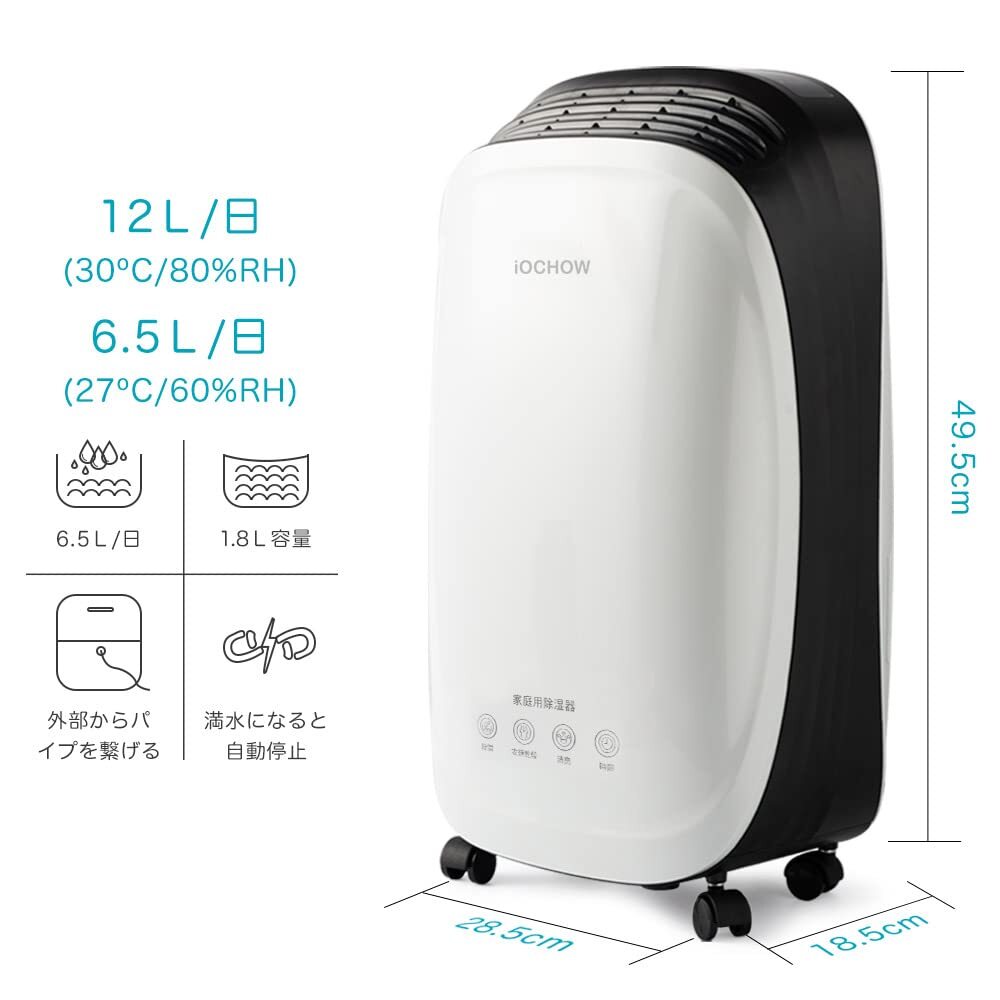 ◯ Corlitec 除湿器 OL12-D023C ホワイト 大きな吸気口 2000-630