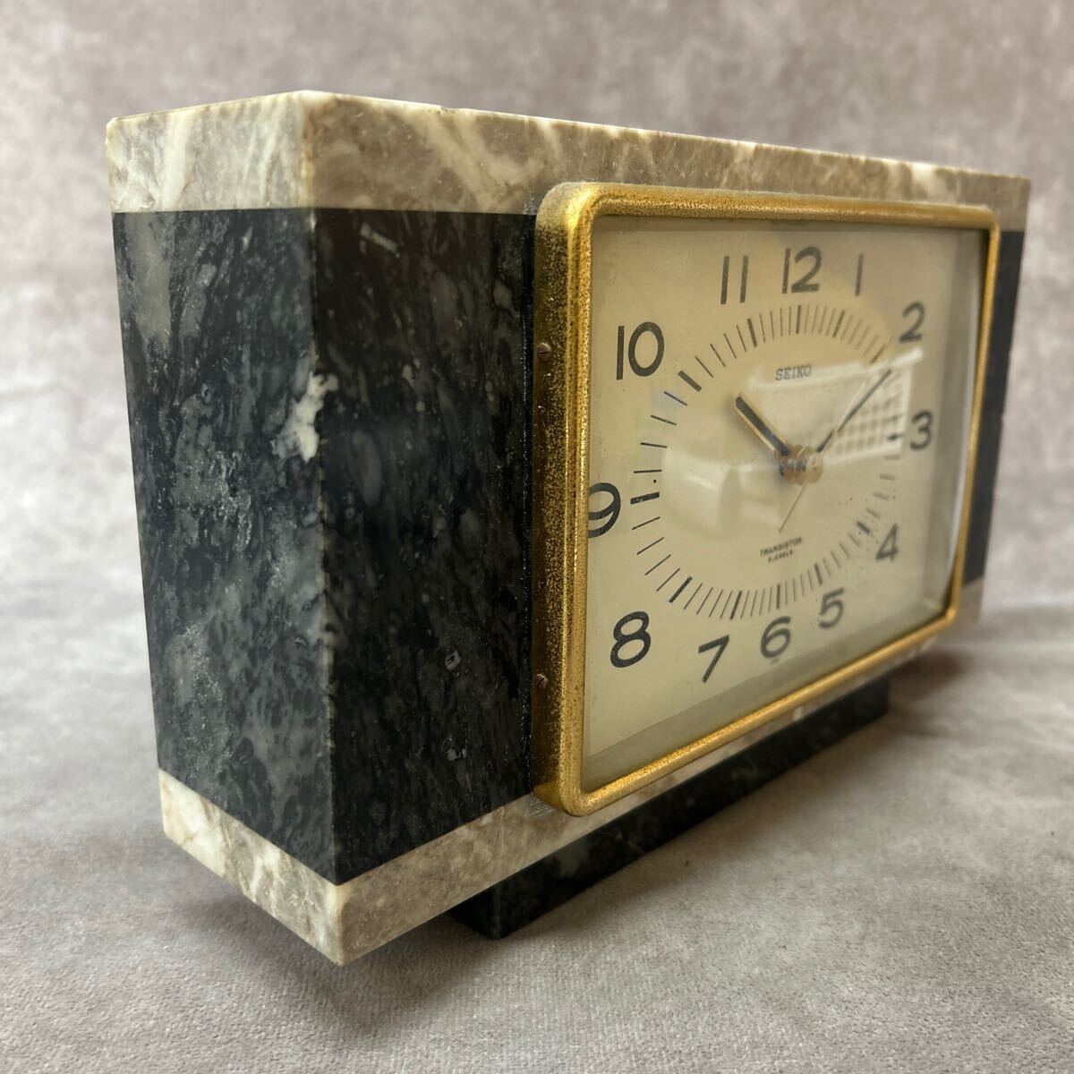 SEIKO 大理石 置時計 昭和レトロ　アンティーク 昭和レトロ SEIKOセイコー 大理石 置き時計 - メルカリ