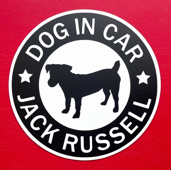 犬(ジャックラッセルテリア 3BK )マグネット ステッカー 防水 車用【匿名配送】