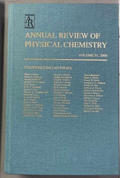 Annual reviews of physical chemistry, vol. 51, 2000.