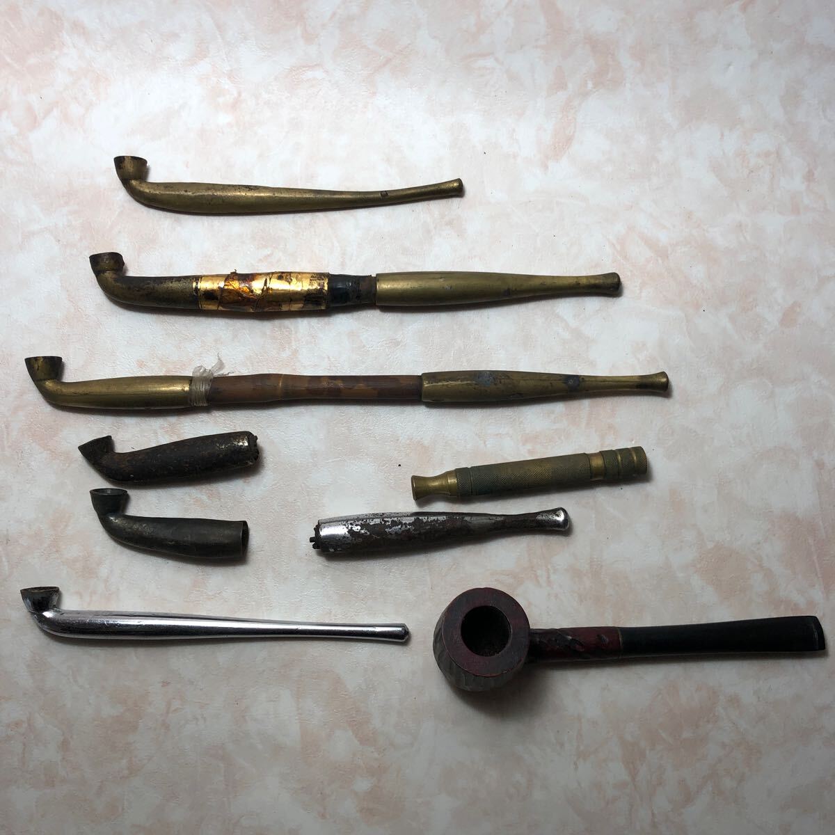 c337】キセルおまとめ パイプ アンティーク 煙管 3本 まとめて