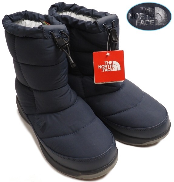 新品正規17600円 ノースフェイス W Nuptse Bootie WP VII 防水 ブーティー/ブーツ 25cm アーバンネイビー(UN)