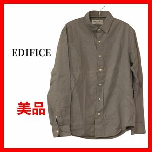 EDIFICE エディフィス ネルシャツ カシミヤ混 長袖 B1287