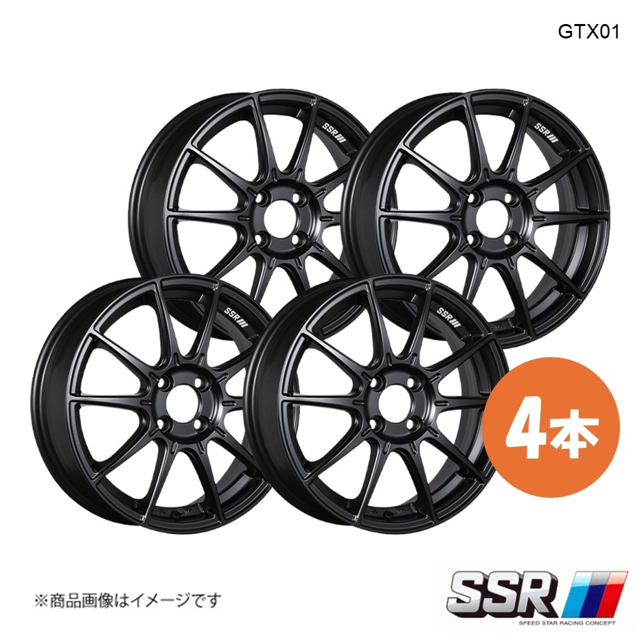 SSR GTX01 ホイール 4本 タント LA610S L (SA非搭載車) MC前【15×5.0J 4-100 INSET45 フラットブラック】