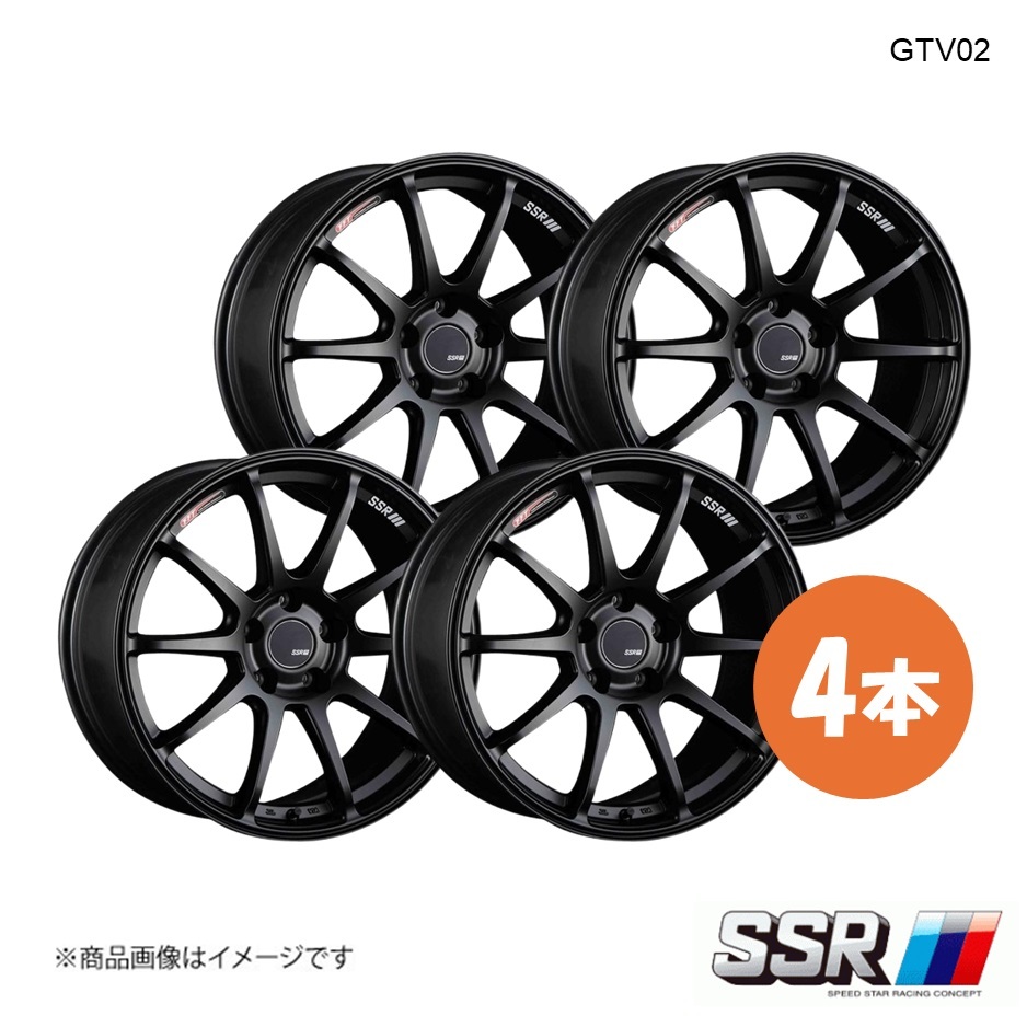 SSR GTV02 ホイール 4本 クラウン GRS214 アスリートS【17×8.0J 5-114.3 INSET45 フラットブラック】 110,707円